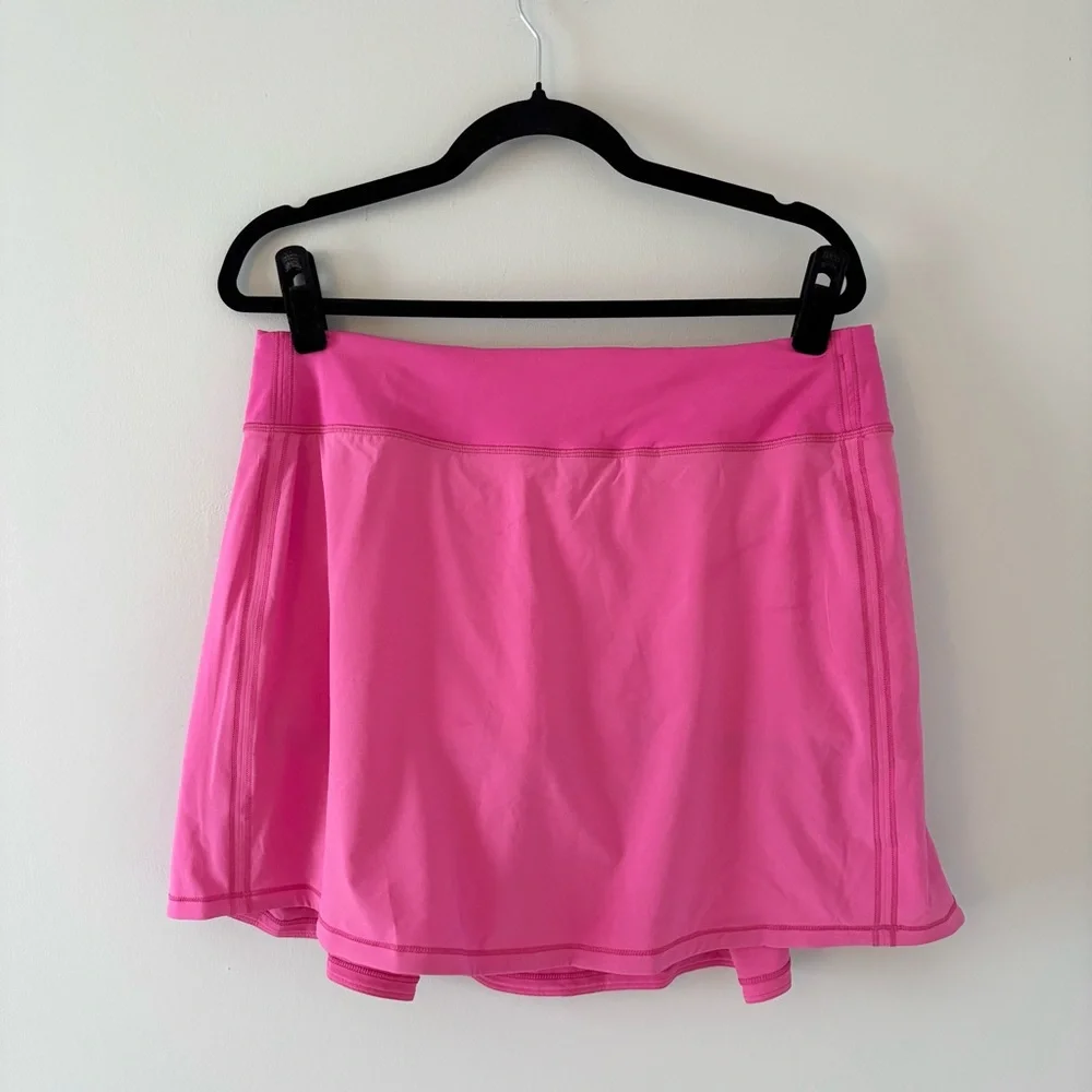 Lululemon Pace Rival Mid-Rise Skirt Extra Long Pleated Lined Skort Zip Pocket - Picture 3 of 7